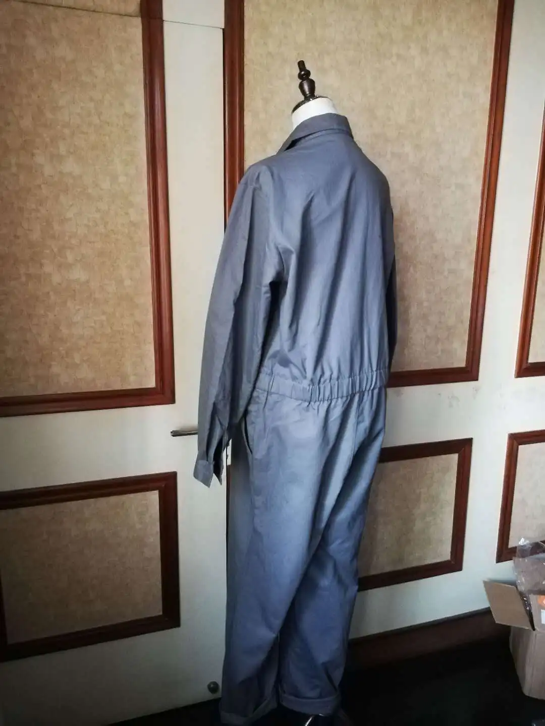 Мужской цельный комбинезон с воротником-стойкой однотонный костюм модная