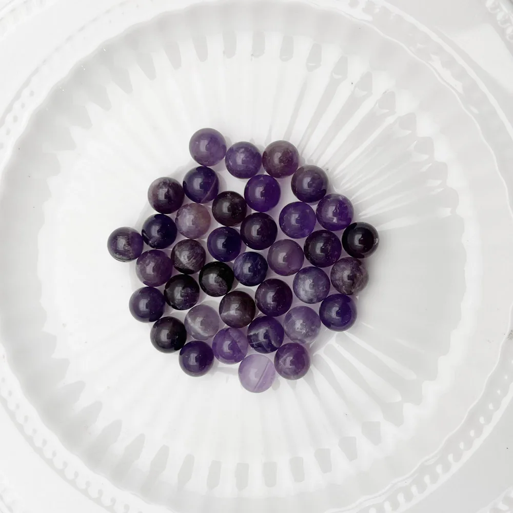 

fashion amethysts natural stone round Ball Bead 8mm deviation No hole charms beads For Jewelry Making 50pcs/lot free shipping