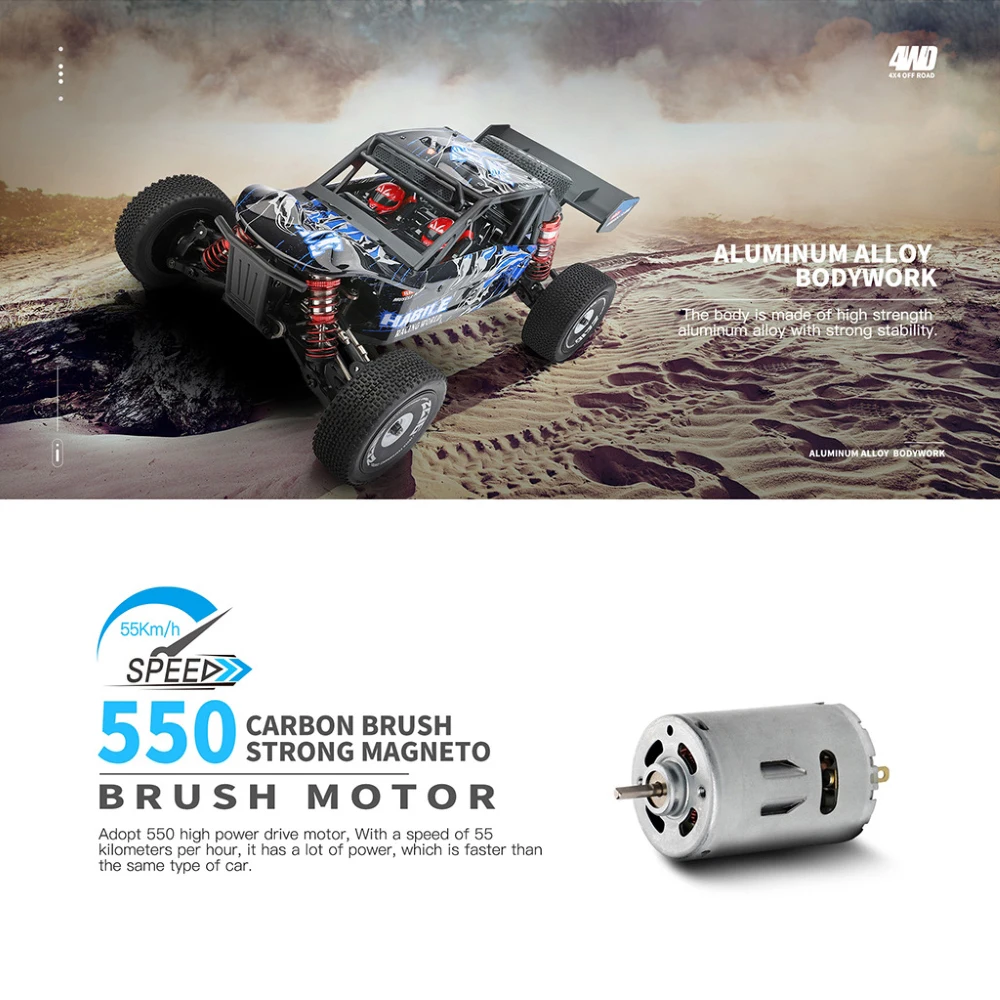 WLtoys 124018 1:12 Радиоуправляемый автомобиль высокоскоростной гоночный монстр-Трак 55