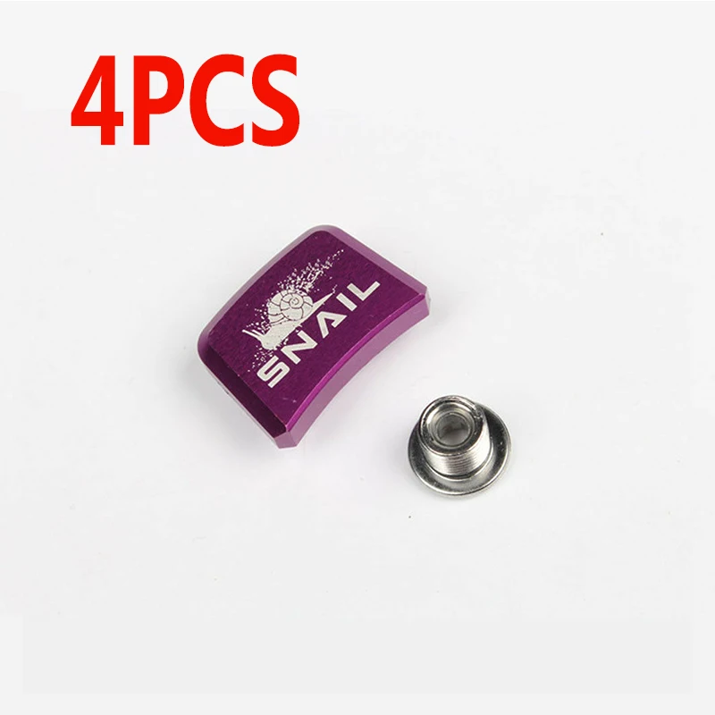 purple-4pcs Винты для велосипедных звездочек SNAIL MTB, 7075, алюминиевый сплав, одиночные болты для шоссейных горных велосипедов, винты для дисков, для ШАТУНОВ - Цвет: purple-4pcs