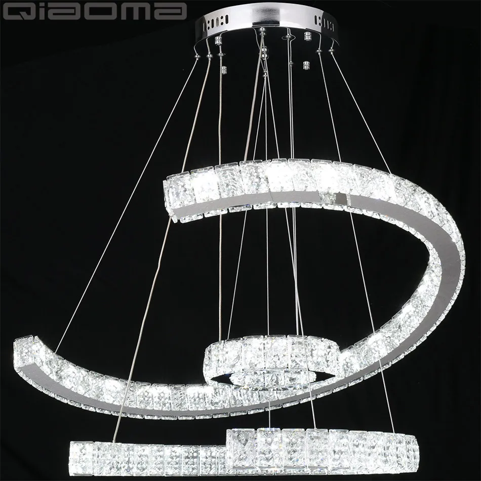 Современная светодиодная кольцевая хрустальная люстра s подвесные светильники