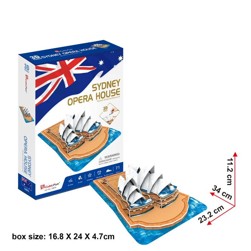 Новый! 3D головоломка творческие игрушки Сиднейский оперный дом Бумажная модель