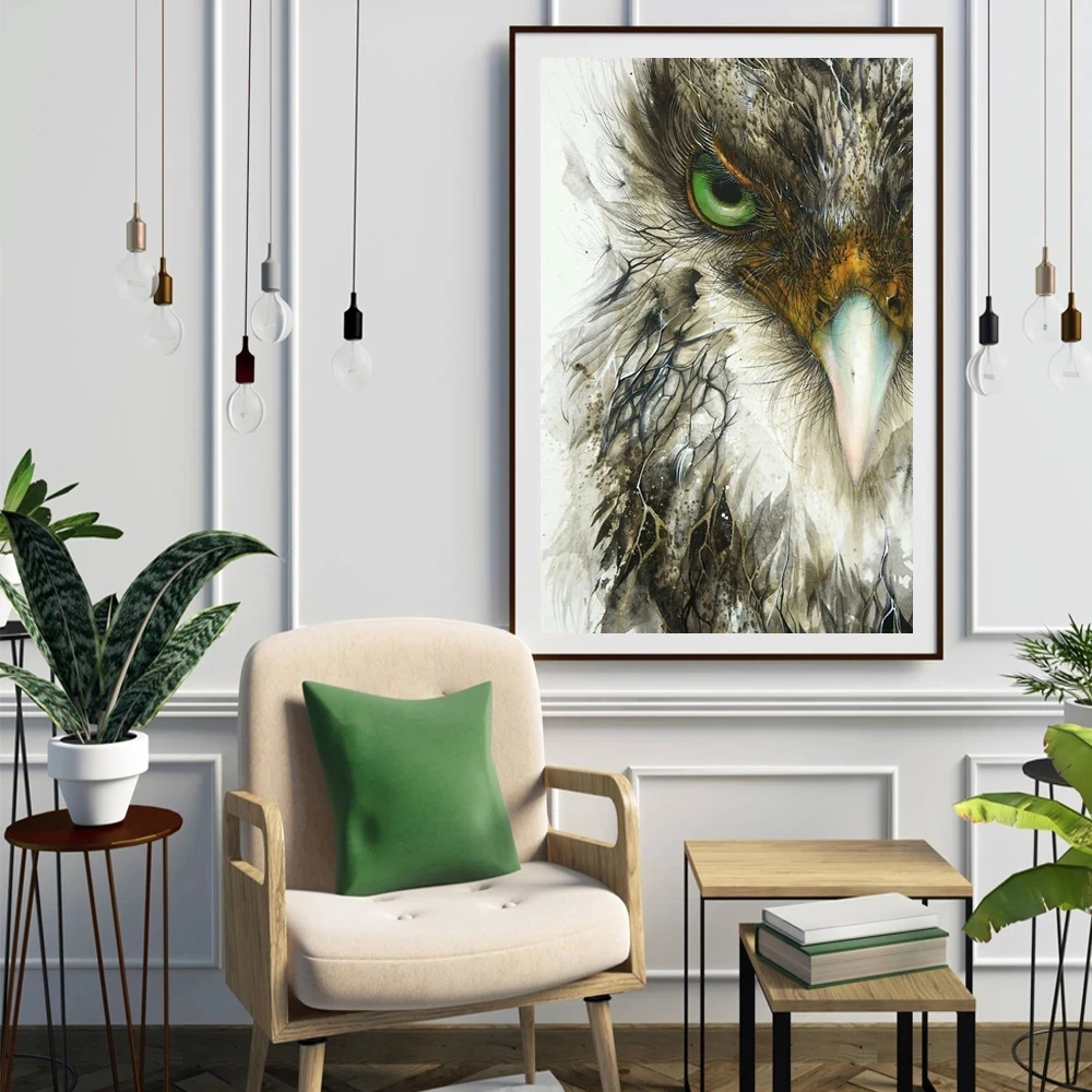 Абстрактная живопись красочные животные орлан и птица картина для офиса