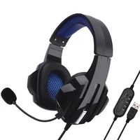usb surround stereo gaming headset with microphone bass cable control for desktop pc computer laptop e sports gaming headphone