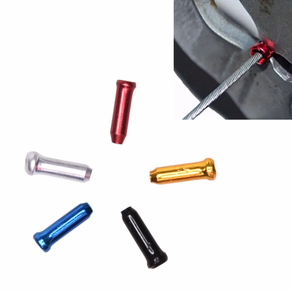 

12PCS 5 Color Cable Caps Bike Brake Gear Cable Wire Bicycle Brake Outer End Cap Cover Crimps Tips Ferrules