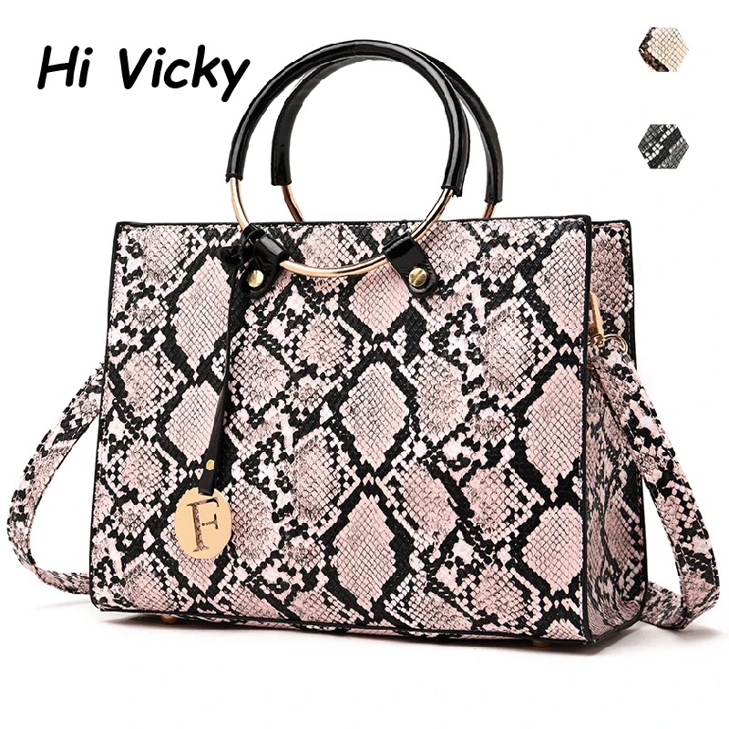 Новинка 2019 женские сумки через плечо из змеиной кожи дизайнерская сумка