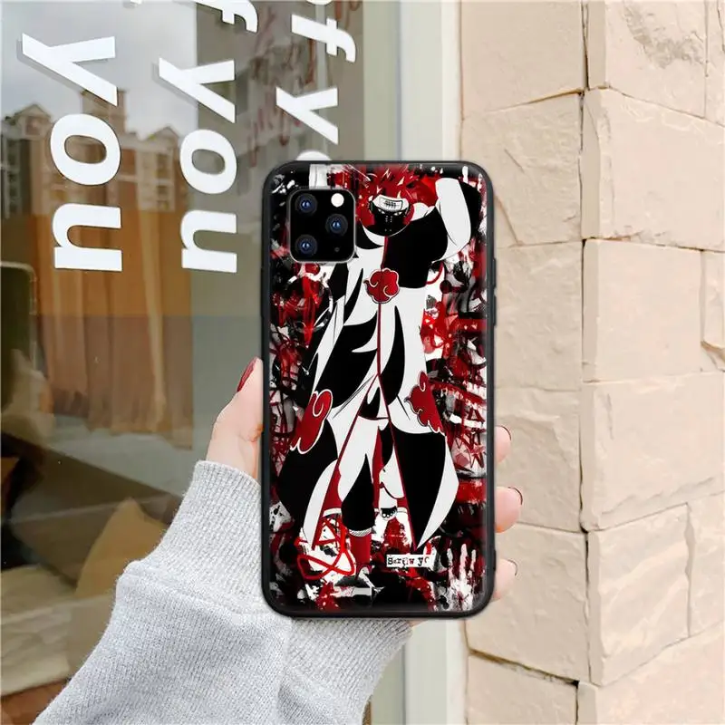 

Akatsuki Red Cloud Phone Case for iphone 6s 7 8 plus xr xs 11 12pro max mini Silicone Fundas Coque