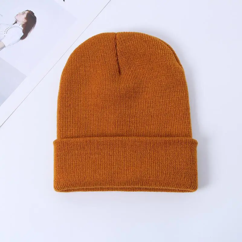 

25 color 2019 Winter Hats for Woman New Beanies Knitted Solid Hat Girl Autumn Female Beanie Caps Warmer Bonnet Ladies Casual Cap