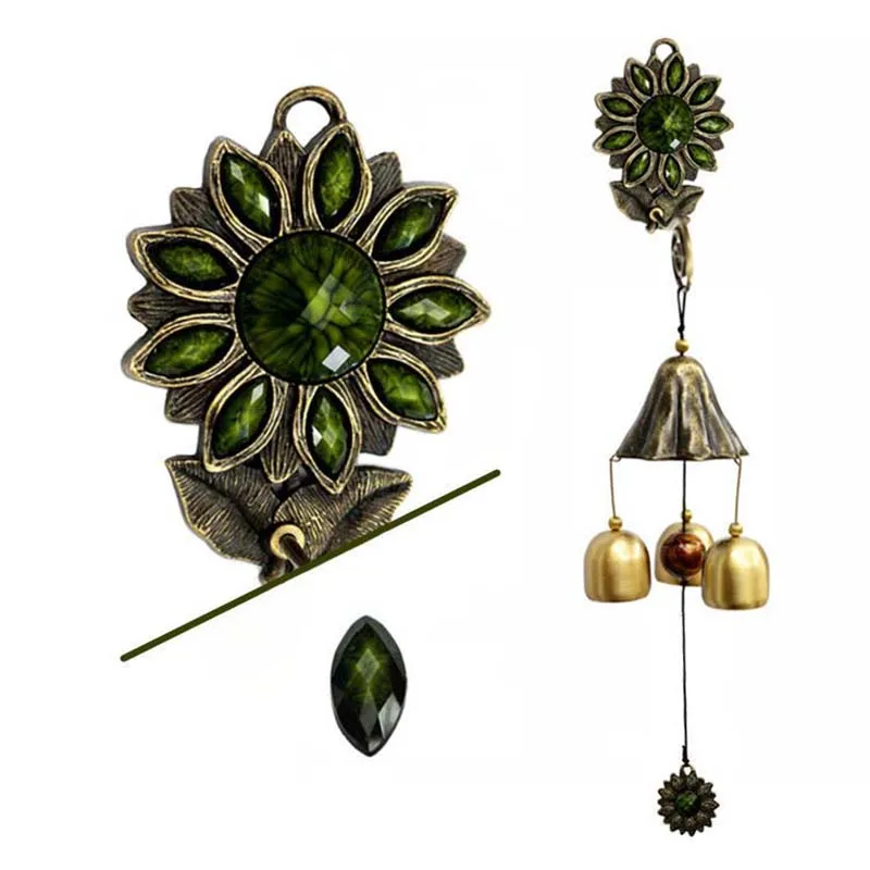 Подвесной металлический колокольчик 3 цветов декоративный дверной звонок для