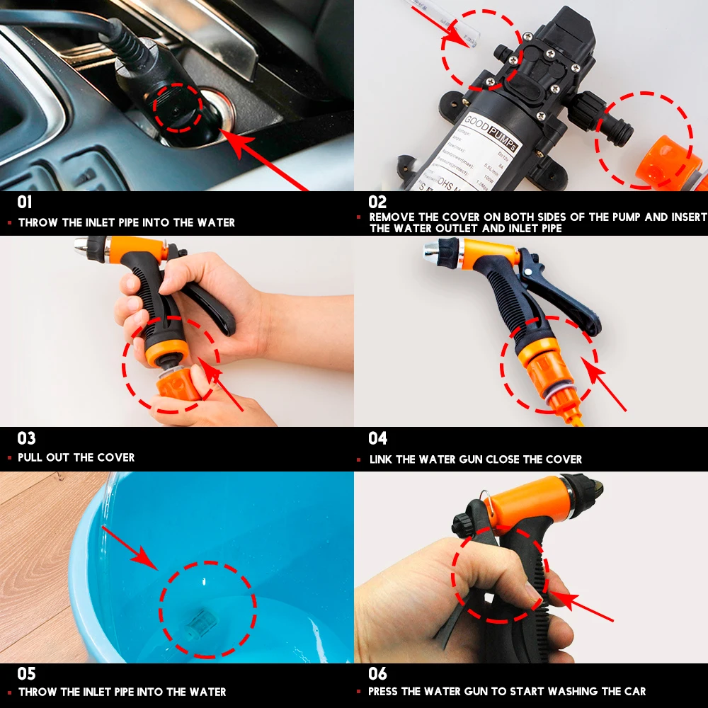 Самовсасывающий пистолет высокого давления для мойки автомобиля автоматический
