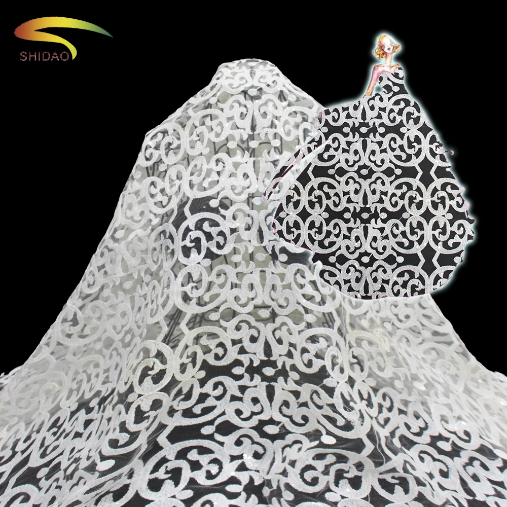 

Swiss new arrival hot selling white lace embroidery matrials
