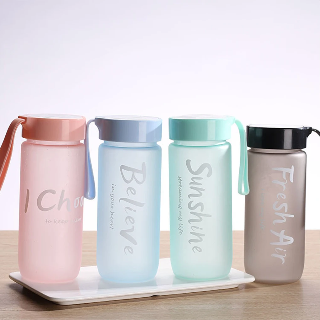 

550ml Simple Plastic Cup Outdoor Sports Portable Tea Water Cup Adult Student Large-capacity Water Bottle Kitchen Gadgets