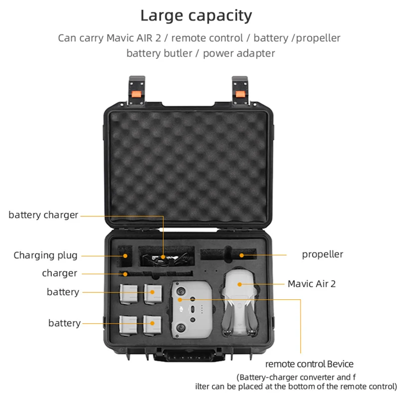 Взрывозащищенная сумка для Mavic Air 2 водонепроницаемая хранения Жесткий Чехол