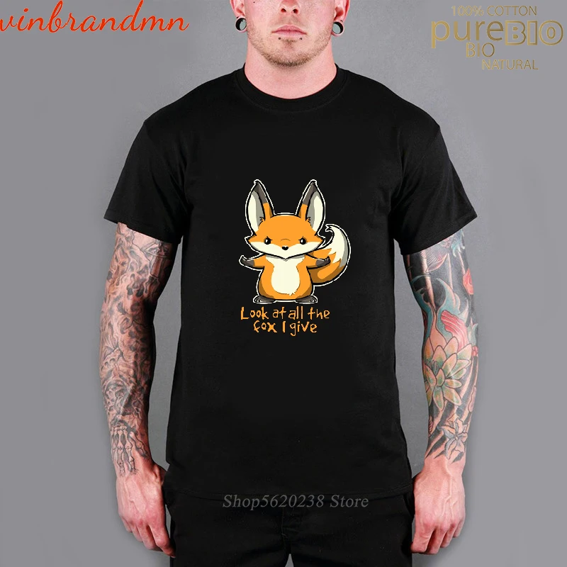Новинка Мужская футболка с изображением лисы я даю сумасшедшие Мультяшные