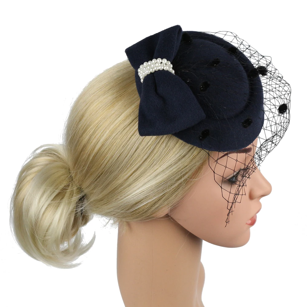 Женский головной убор в стиле ретро сетчатая верхняя шляпа аксессуары для волос