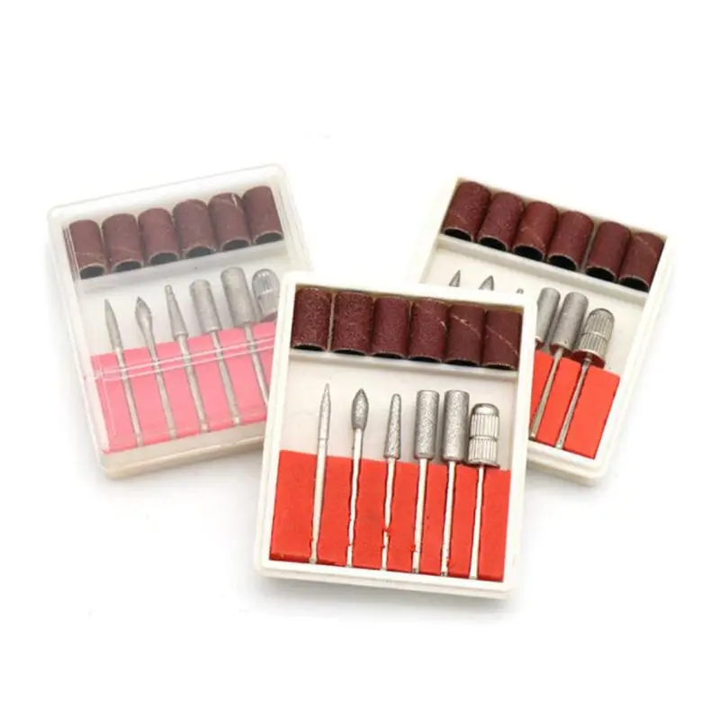 6 шт./компл. Фрезер для ногтей сверлильный Шлифовальная головка шлифовка бандажей