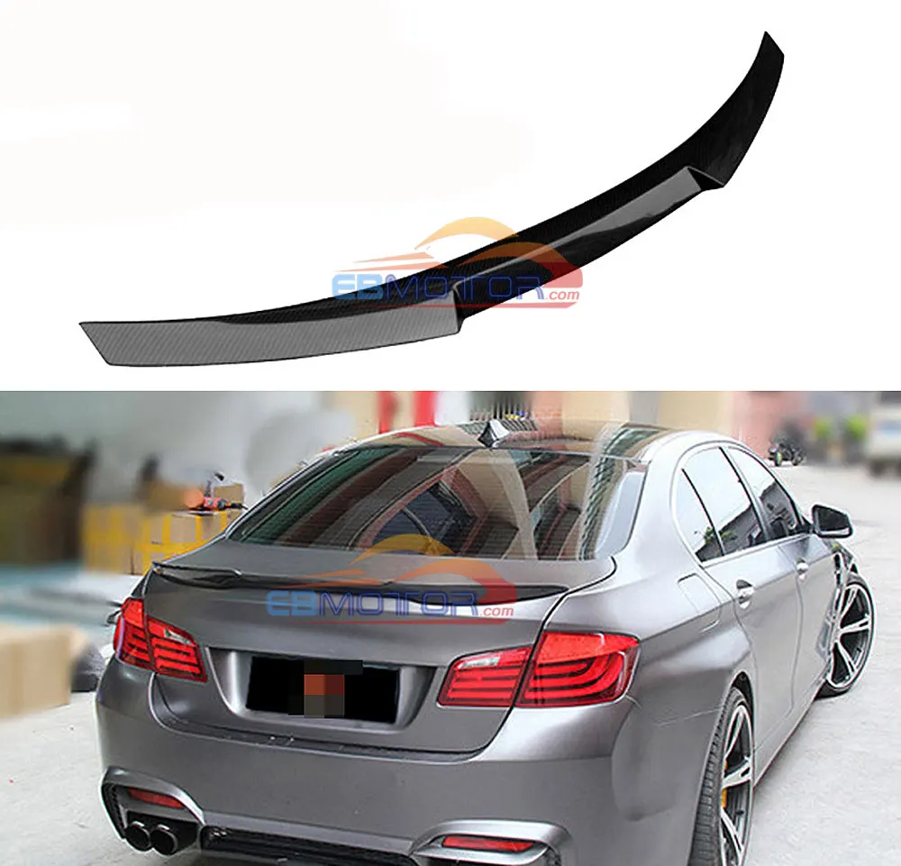 M4 стиль карбоновый спойлер заднего багажника крыла губ для BMW F10 5 серия 520i 525i 528i 535i