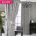 Шенилл JIANIW, жаккардовые затемняющие шторы с геометрическим узором для гостиной, спальни, на заказ