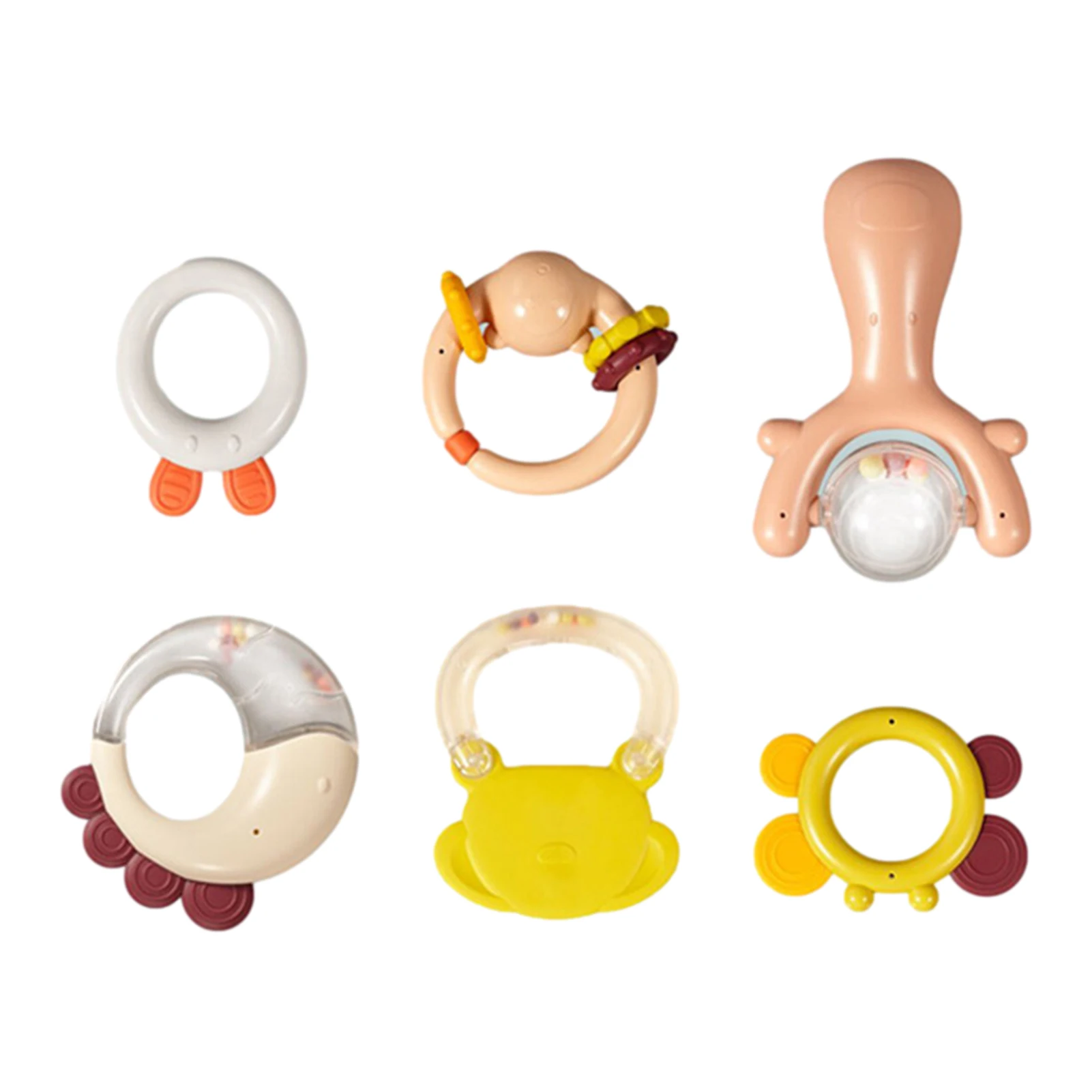 

6 шт., Детские Силиконовые Прорезыватели для зубов