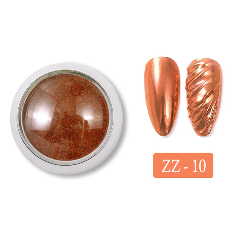 Блестящий зеркальный блестящий порошок для ногтей пигмент с металлическим