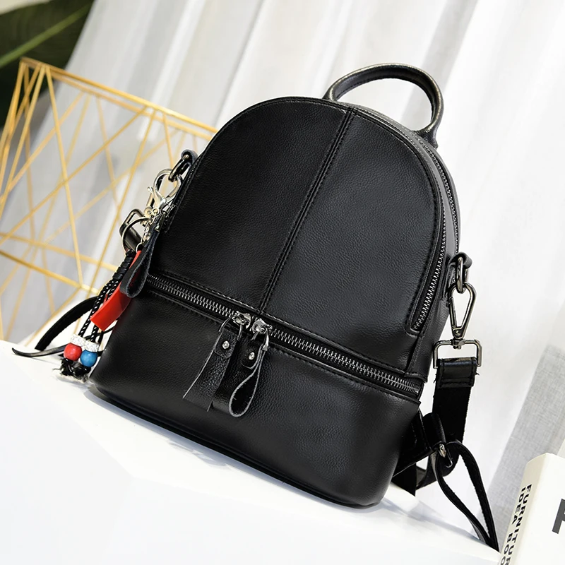 Кожаный мини рюкзак 2019 новый тренд Модный женский студенческий уличный Ins Super Fire