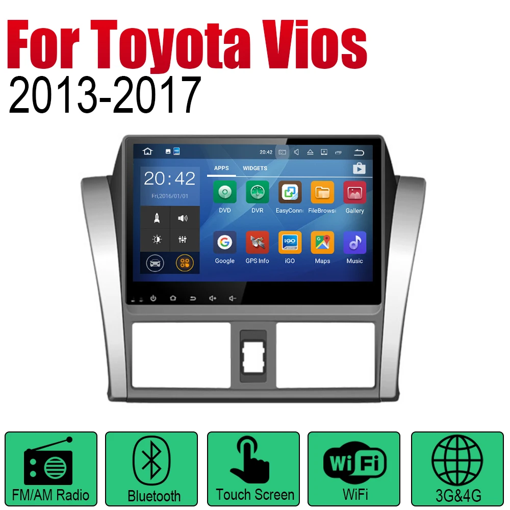 ZaiXi Android автомобильный GPS Navi для Toyota Vios 2013 ~ 2017 плеер навигация WiFi Bluetooth Mulitmedia