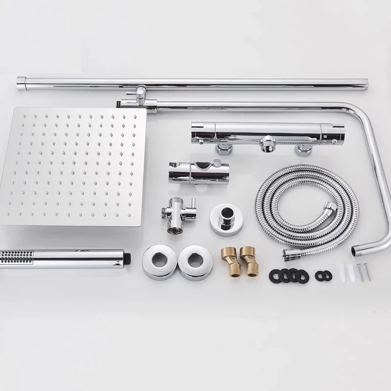 Набор термостатических душевых смесителей для ванной комнаты хромированный