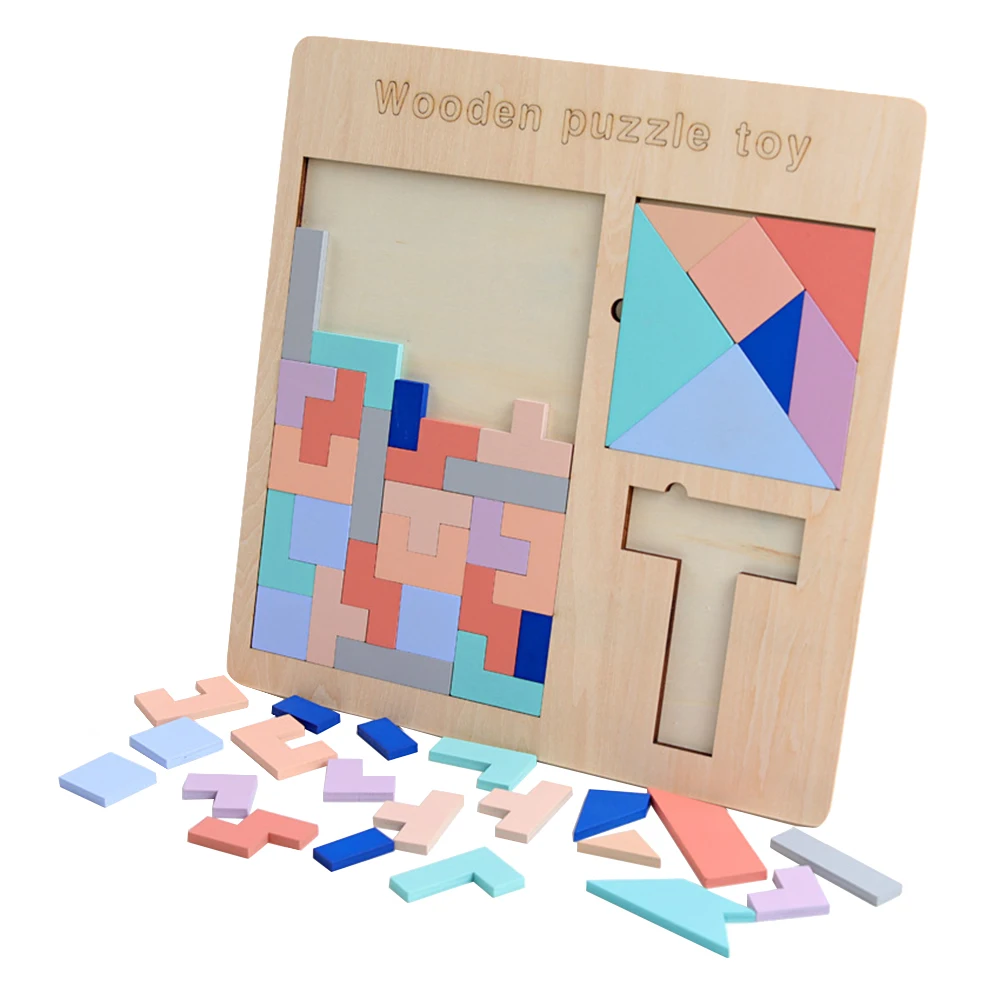 Деревянная развивающая головоломка детская горка пазл мозаика Детская