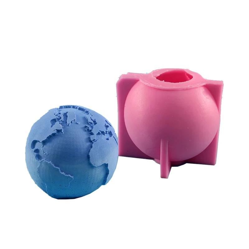 

Globe Shape 3D Candle Soap Silicone Mould DIY Candle Epoxy Mold Handmade Candles Aroma Wax Soap Molds for Decoration