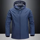 Мужская куртка на молнии, Однотонная легкая водонепроницаемая куртка с капюшоном и принтом, 2021, для зимы, S-5XL