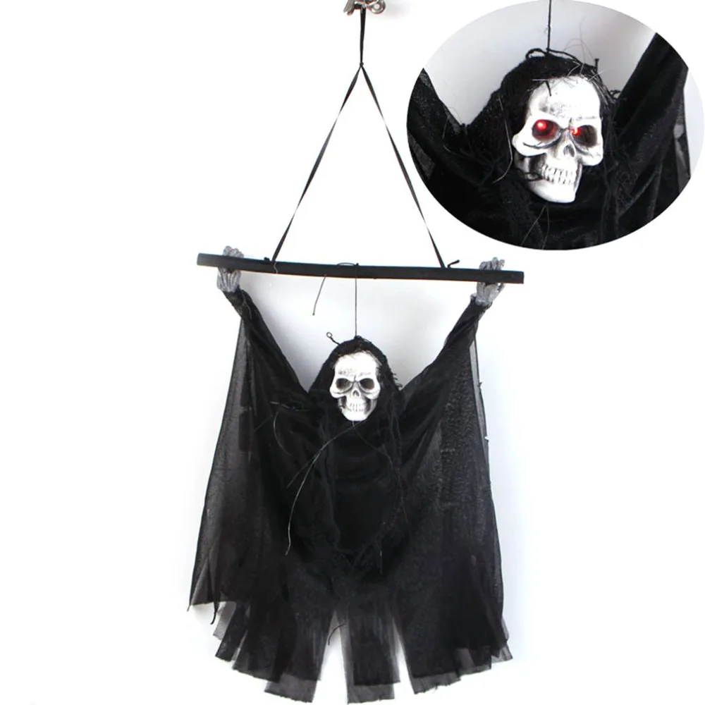 Скелет с голосовым активированием череп на Хэллоуин подвесное украшение