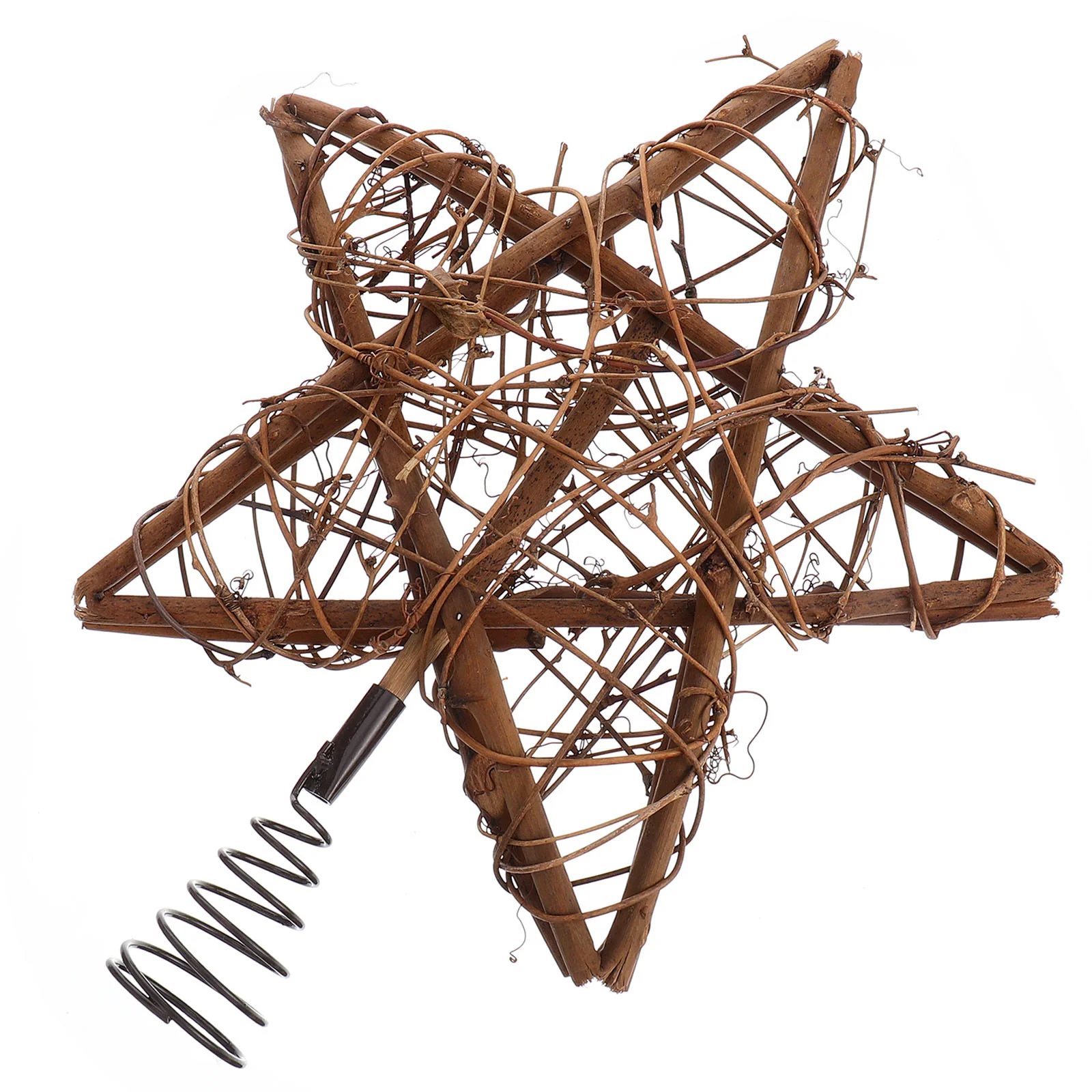 Rustic Christmas Tree Topper Hollow out Star Xmas Ornament Party Supplies | Дом и сад