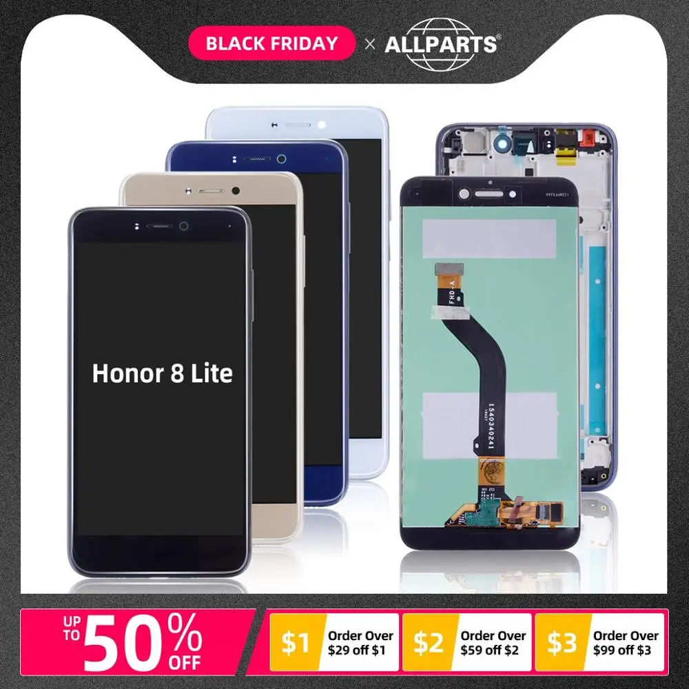 5," Дисплей для Huawei Honor 8 Lite ЖК-дисплей Сенсорный экран с рамкой для Huawei Honor 8 Lite Дисплей PRA-TL10 Сенсор#4