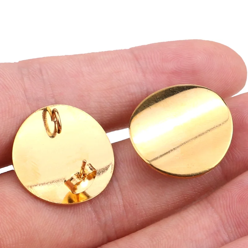 10 шт. сережки гвоздики из нержавеющей стали круглые изогнутые для изготовления