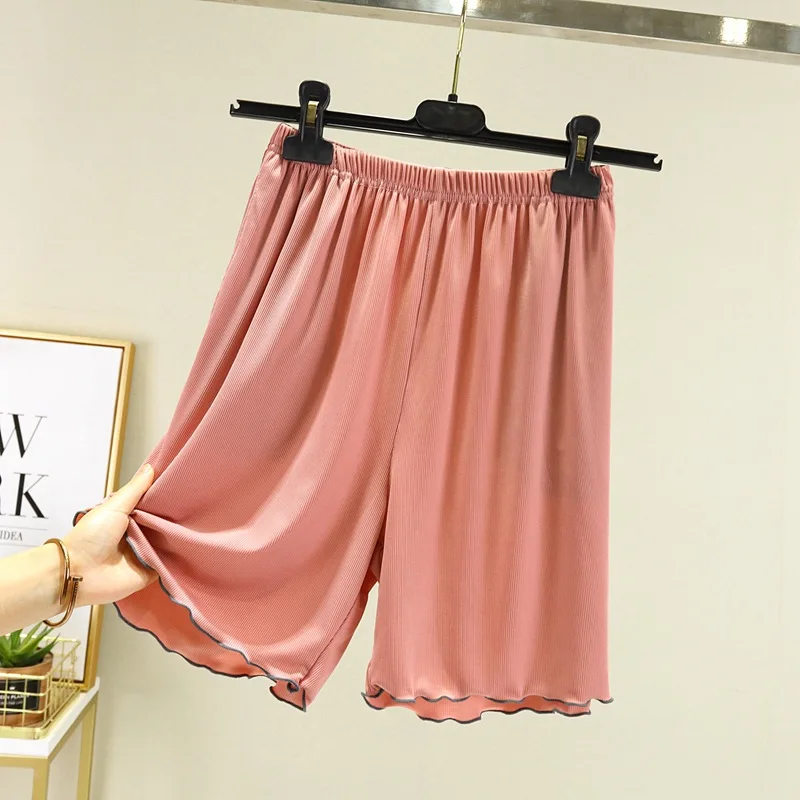 

Thin Tencel Modal Shorts Summer High Waist Wide Leg Pants Loose All-match Elastic Waist Outer Pocket Casual Pants