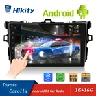 Hikity 9 '2Din Android 150 автомобильный радиоприемник мультимедийный плеер для Toyota Corolla E1402008 2013-Wifi Навигация стерео приемник