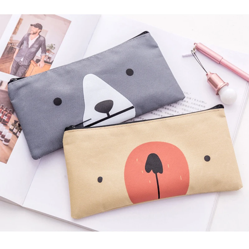 Цветной чехол-карандаш в виде носа собаки мультяшный пенал канцелярские