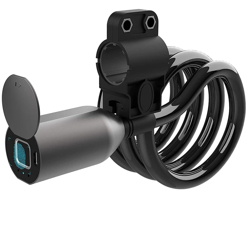 

Keyless Bike Lock, Waterproof Fingerprint Bicycle Lock Smart Digital 1.5M Stainless Steel Cable Electric Bike Lock