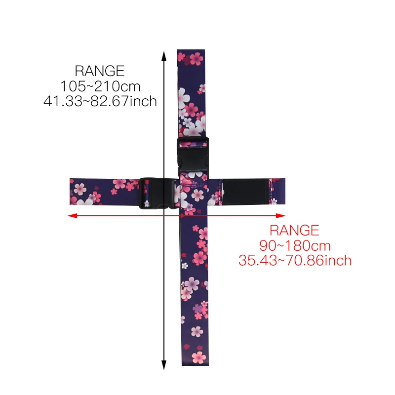 8 видов цветов ремень для багажа Нейлоновый Регулируемый с пряжкой защитный