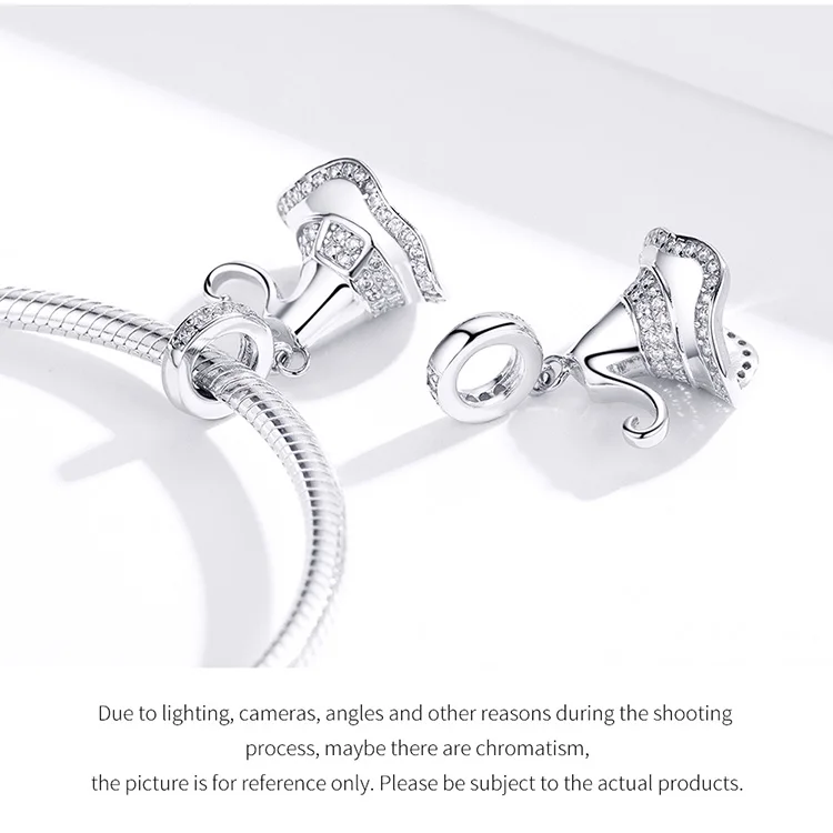 Fit Pandora браслет стерлингового серебра 925 волшебник на Хэллоуин бусины в виде скелета S925 Циркон Шляпа Череп Подвески для DIY ювелирных изделий