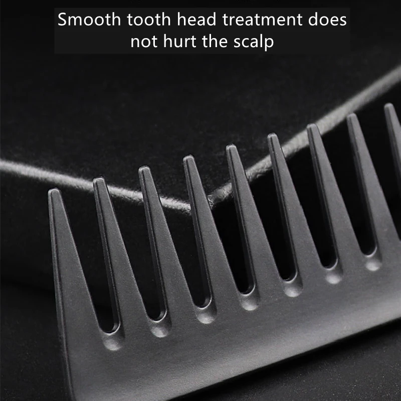 2Pc/set Hairdressing Comb Barber Shop Haircut Combs Black Dense Tooth Carbon Fiber Hairbrush Pro Style Tools Tip-tail Comb Y0513 images - 6