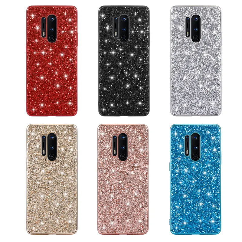 Bling Glitter Sequins Silicone Phone Case For Oneplus 6 6T 7 7T 8 Pro 8T Soft TPU Case For One plus Nord N10 N100 Back Cover images - 6