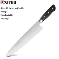 xituo stainless steel knife chef japanese 11 inch kitchen knife ultra sharp blade vegetable meat cutter slicer pp plastic handle