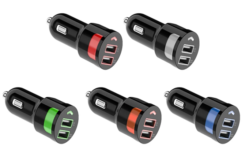 QC3.0 двойной зарядное устройство USB 3.1A адаптер Авто металлическое зарядное устройство для смартфонов/планшетов