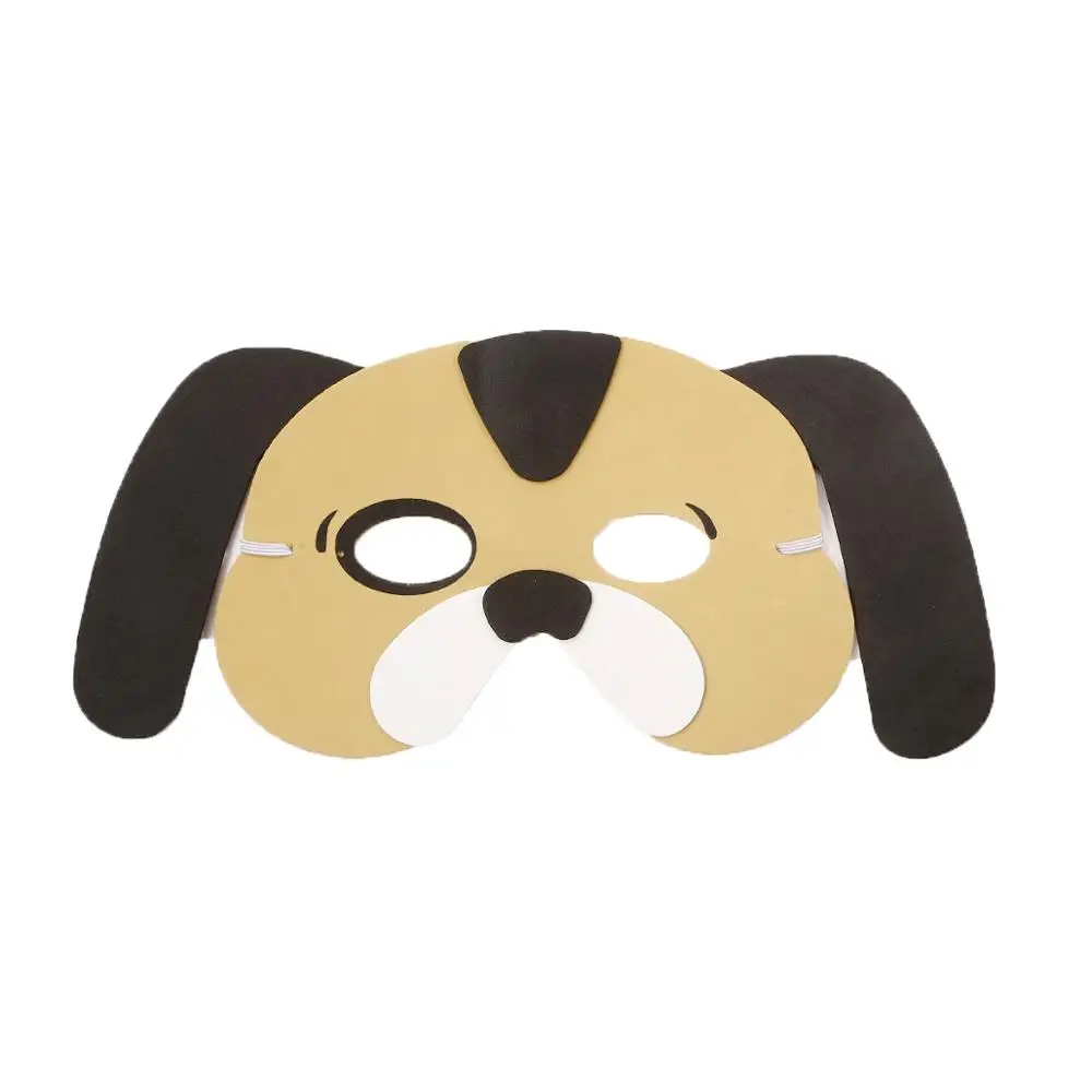 Dog 12pcs Высокое качество, 12 шт./партия, новая мода, ручная работа, детская маска в форме животного для детской вечеринки, декоративная маска, разные цвета - Цвет: Dog 12pcs