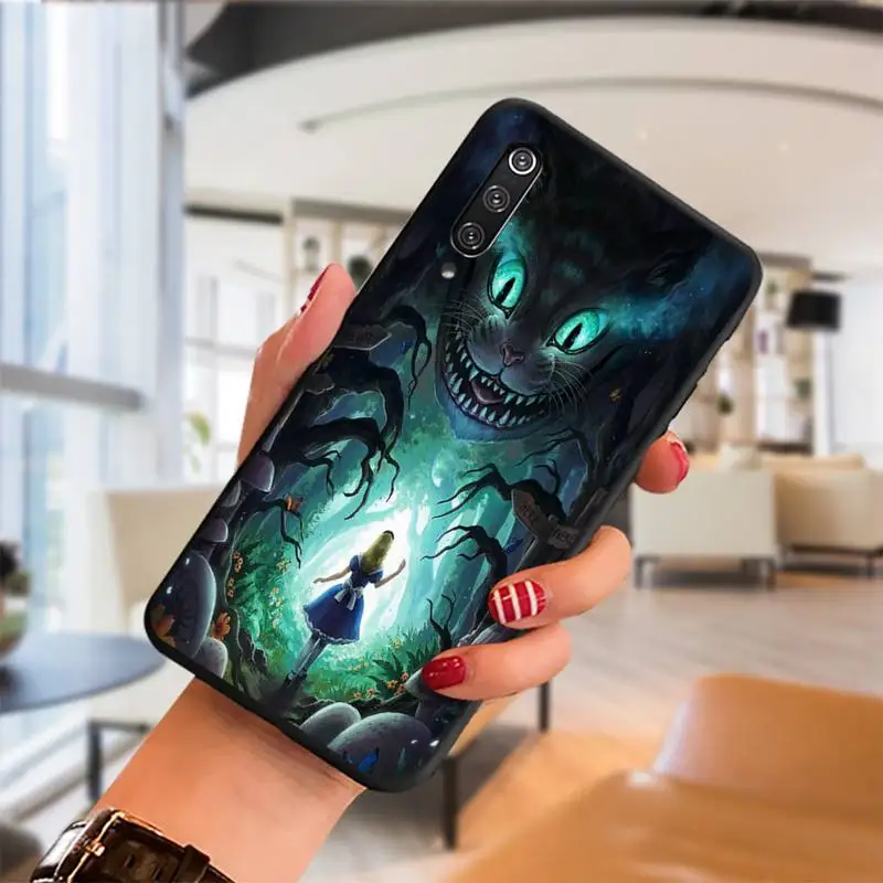 

Alice in Wonderland Cheshire Cat Phone Case For Xiaomi F1 mi10lite 5 8se pro note2 3 6 8explorer 9t a2lite Cover Fundas Coque