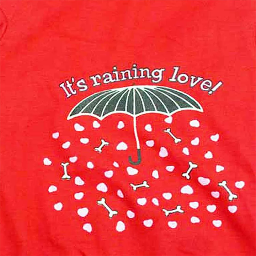 

Pet Supplies Summer New Puppy Dog Clothes Comfortable and Breathable Printing Letter Umbrella Cute T-shirt Short Sleeves