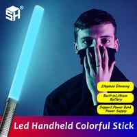 rgb handheld led light wand colorful photography lighting stick 12 modes rechargeable photo studio fill lamp for youtube video