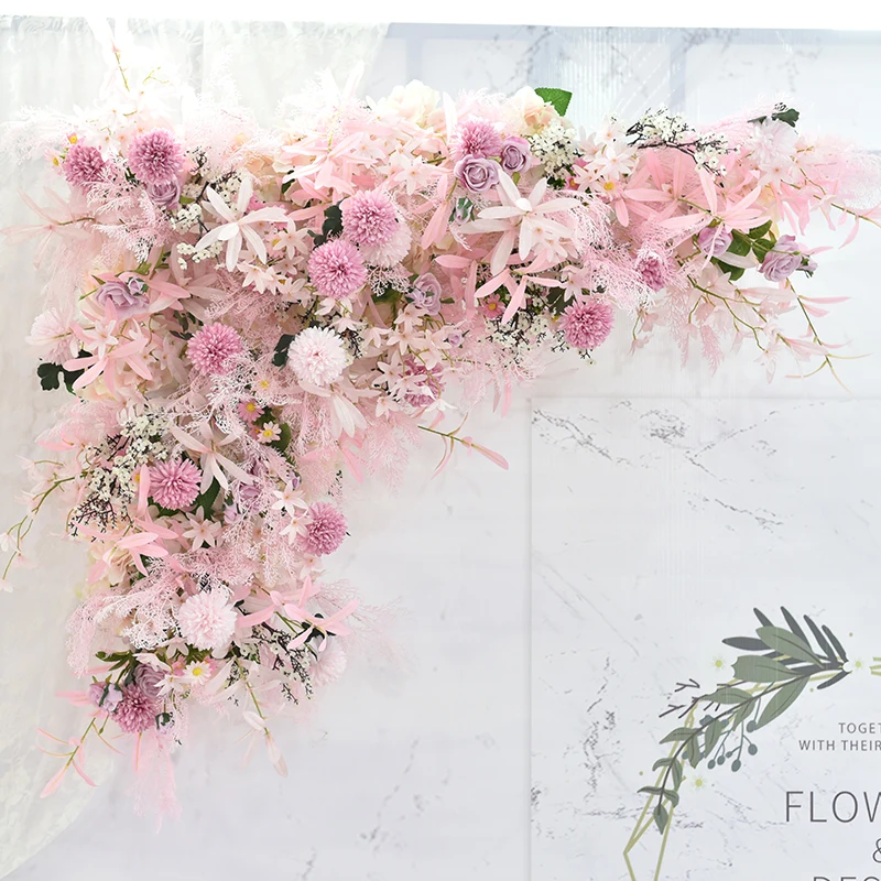 Flone розовые Искусственные цветы композиция для свадьбы фон стола бегунов