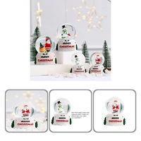 decorative snowman glass ball exquisite desktop decor resin santa claus snowman snow globe christmas gift crystal ball